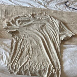 H&M Men's Short Sleeve Crewneck T-Shirt in Beige
